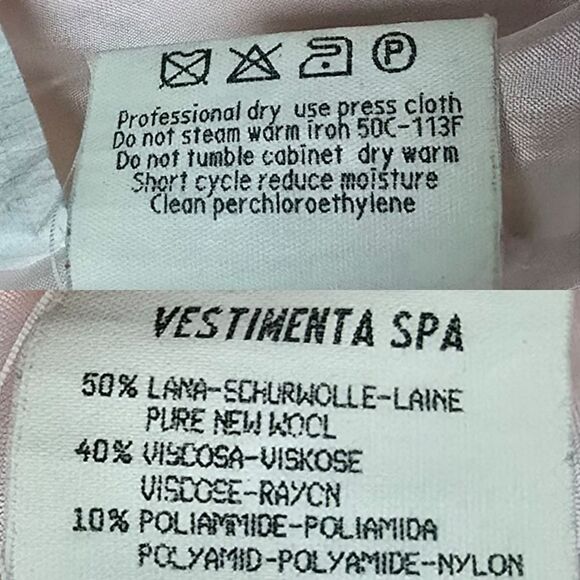 Giorgio Armani Italy Vintage 80s Wool Blend Single Button Blazer in Pale Pink - Picture 8 of 13